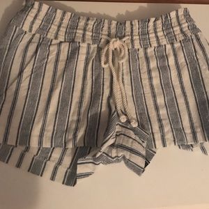 Striped Shorts With Drawstrings